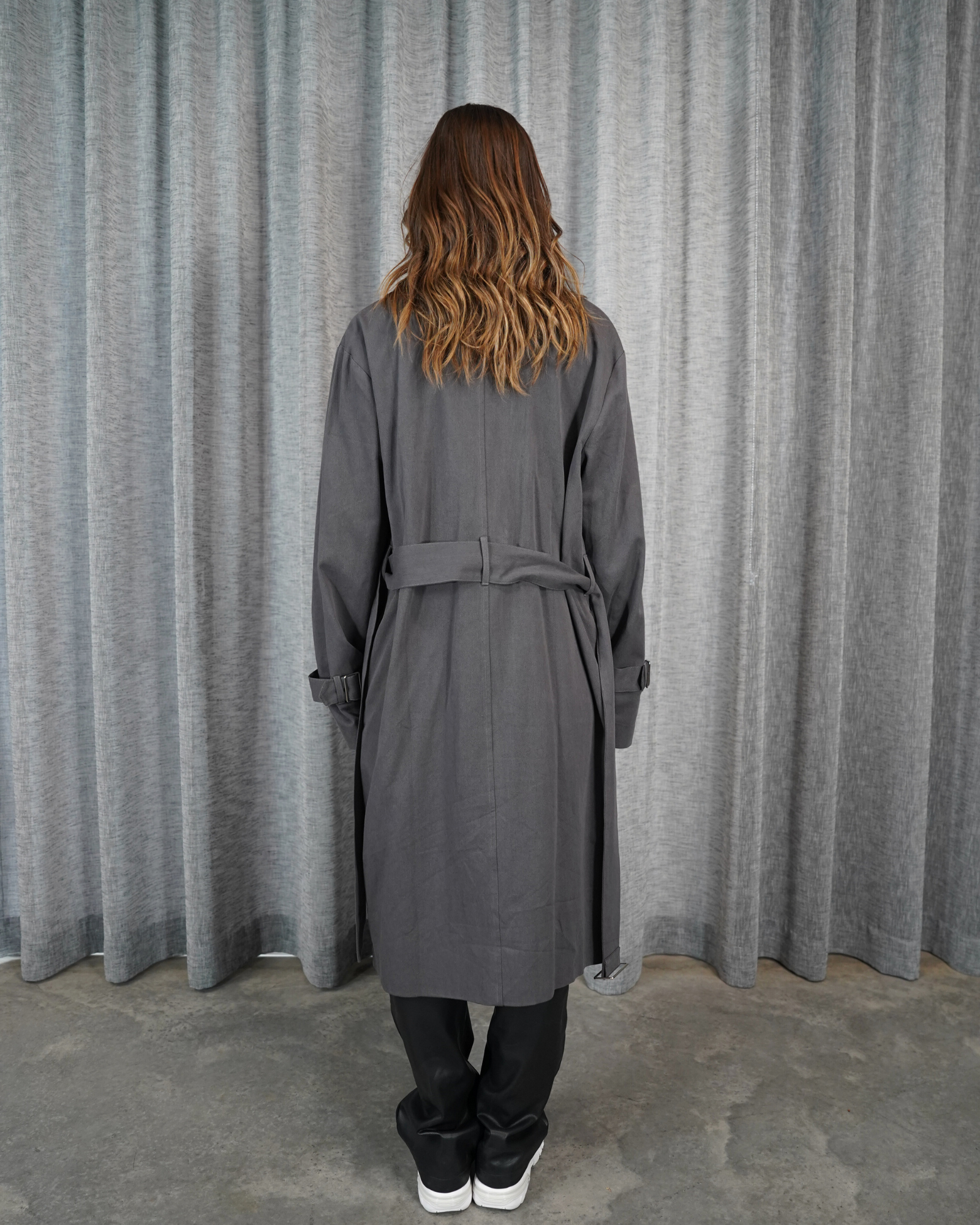 Womens Grey Trench Coat