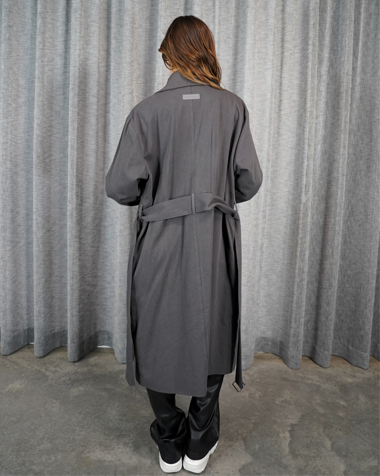 Womens Grey Trench Coat