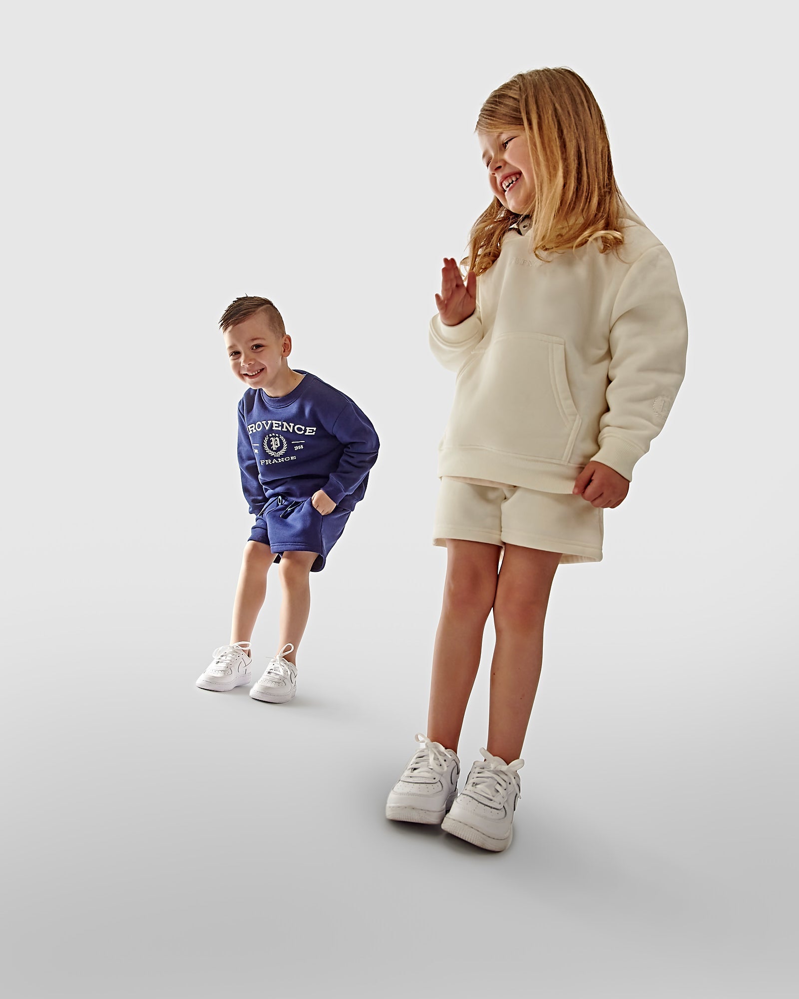 Kids Two Pack Off White Heavy Fleece Hoodie