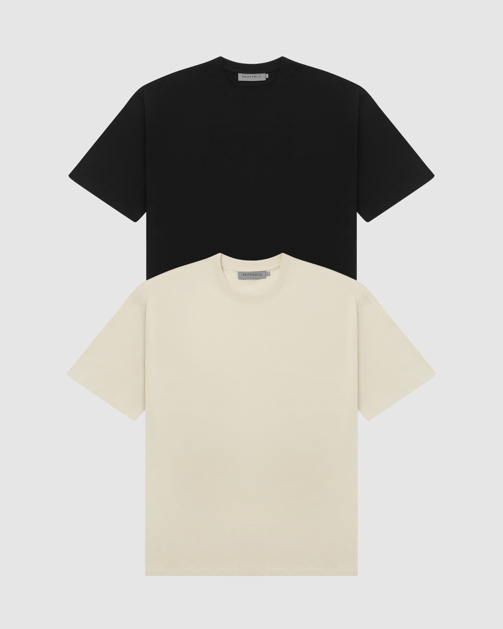 Two Pack Basic T-Shirt Black/Beige