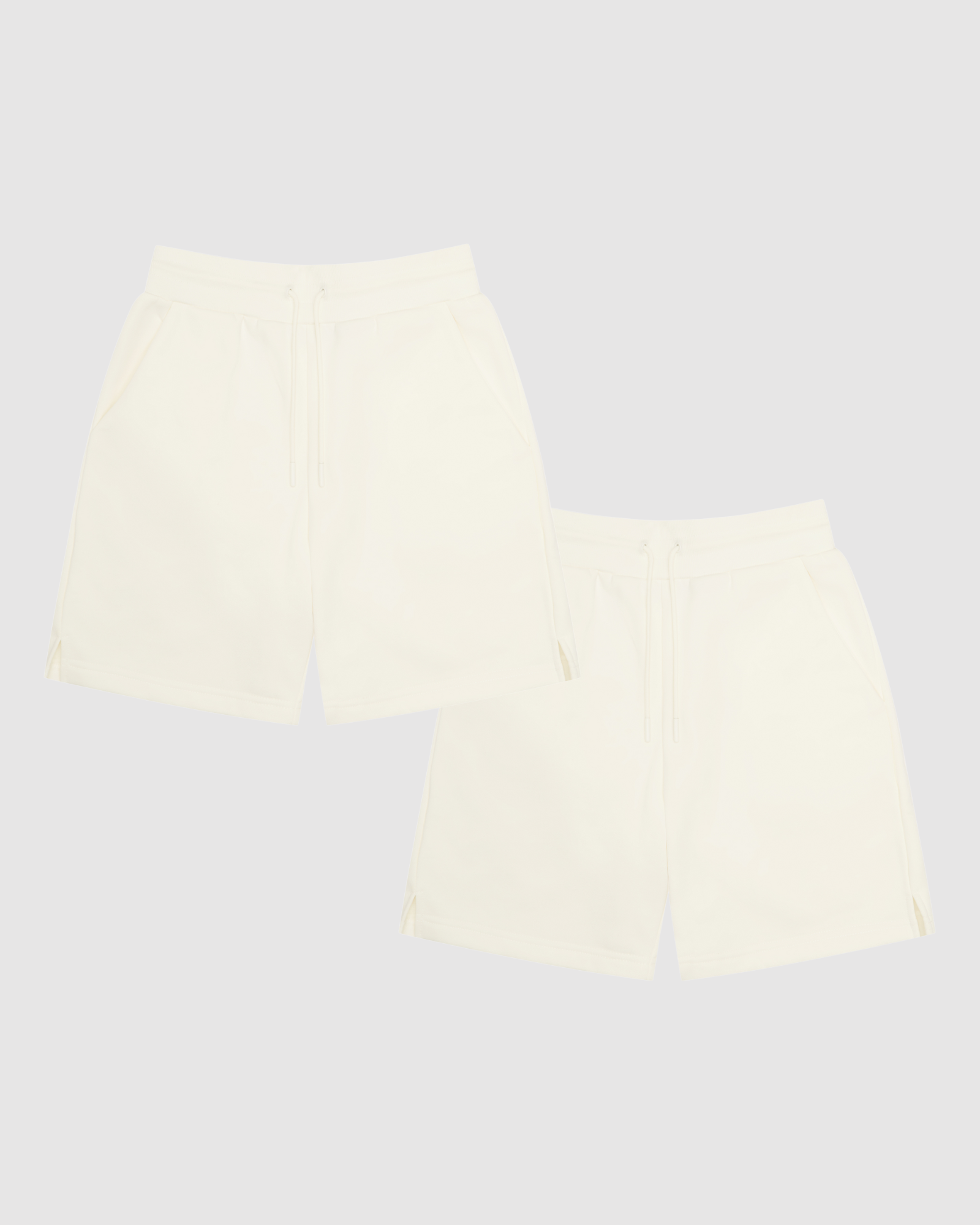 Two Pack Off White Heavy Fleece Short Unisex