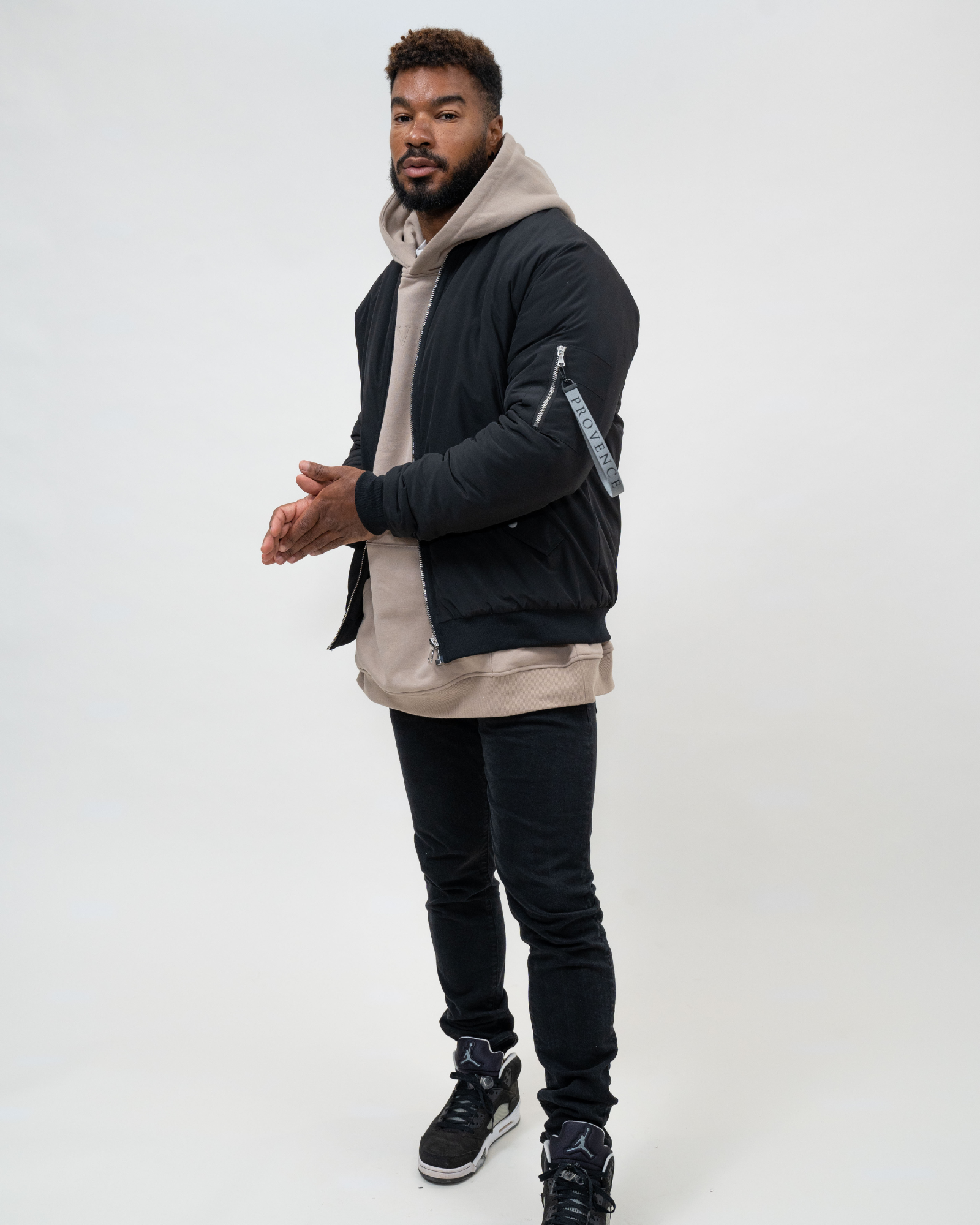 Mens Black Bomber Jacket