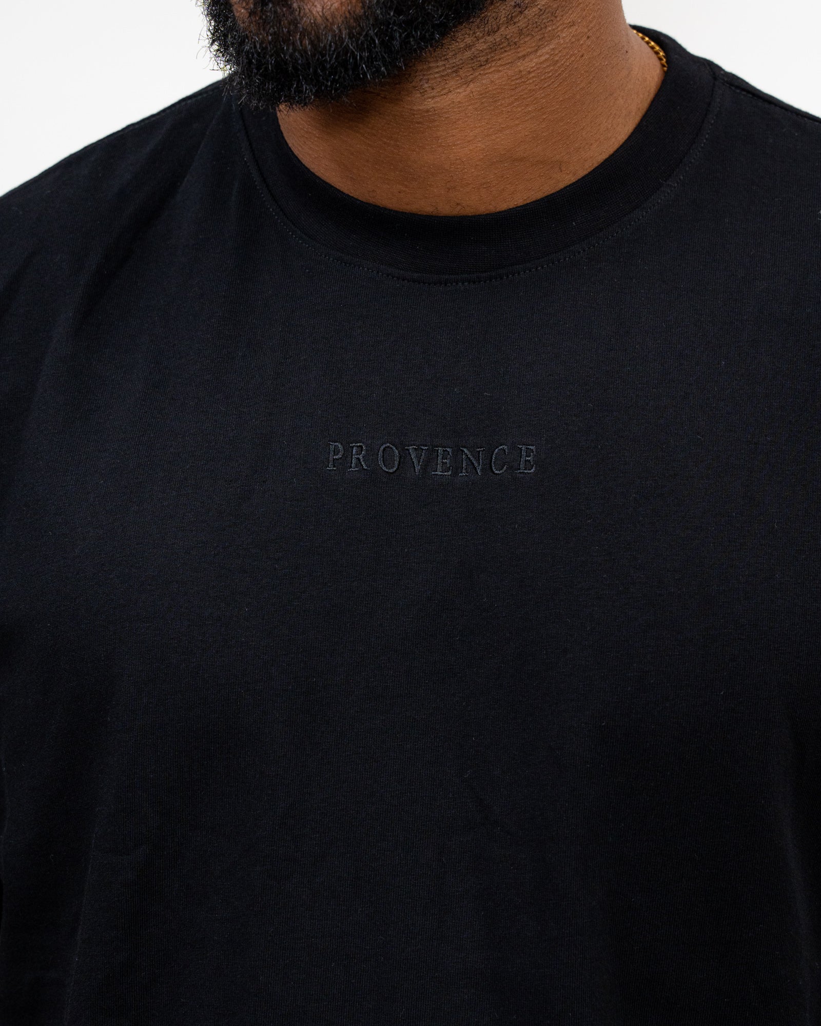 Mens Embroidery Black T-Shirt