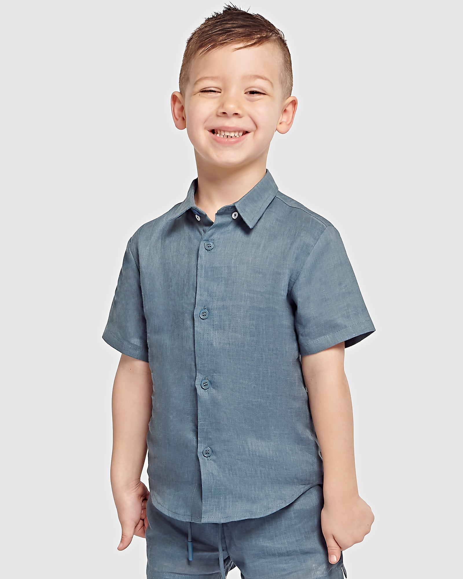 Kids Linen Shortsleeve Shirt