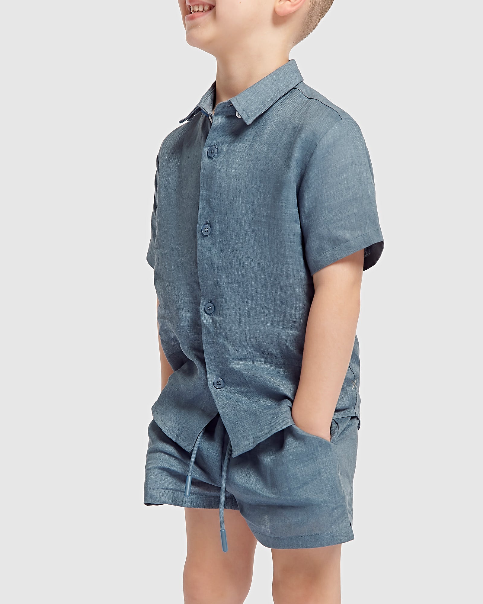 Kids Linen Shortsleeve Shirt