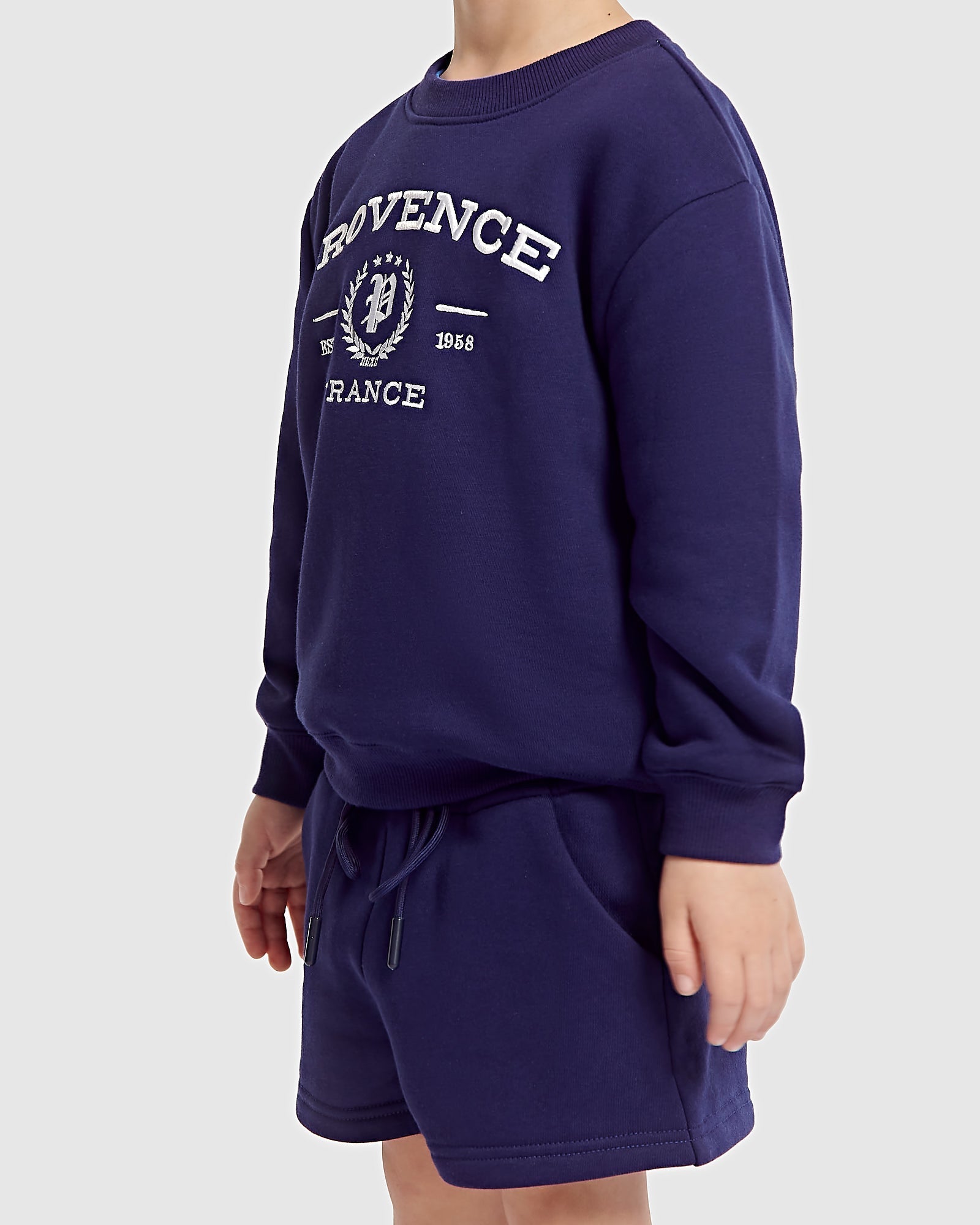 Kids Heavy Fleece Crew Neck Jumper and Short Set