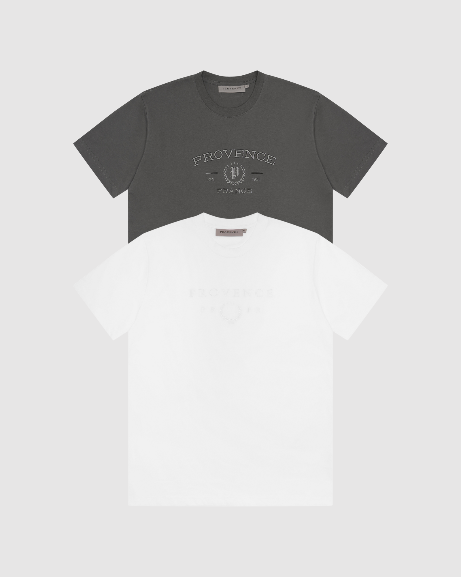 Mens Two Pack Tshirt White-Grey